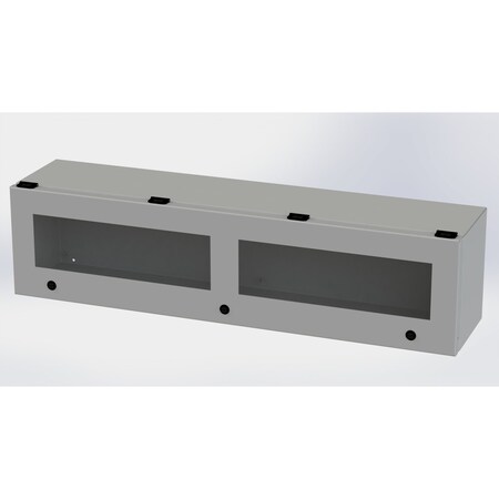 Saginaw Control & Engineering 1/4 Turn Latch Electrical Enclosures, 9 in H, 8 in D, 36 in W, NEMA 3R, 4, 12, 13, Carbon Steel SCE-L9368ELJW
